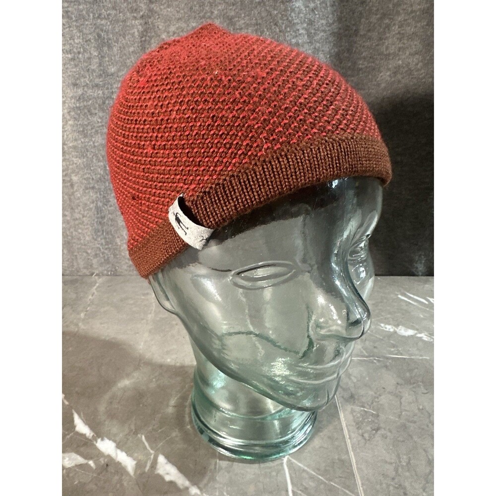 Smartwool Marino Wool Beanie Red Burgundy Burnt Orange Knit Hat One Size
